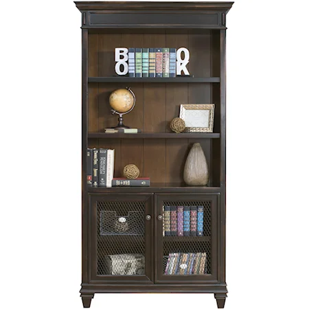 Bookcase with 2 Lower Doors and 5 Shelves
